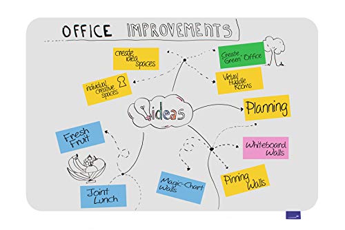 Legamaster Essence Whiteboard - weiß - 60 x 90cm - rahmenlose, beschreibbare Magnetwand mit abgerundeten Ecken - FSC®-zertifizierte Materialien von Legamaster