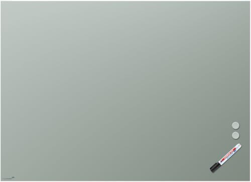 Legamaster Glasboard 90x120cm sage green - Glastafel mit Whiteboard-Eigenschaften - Gehärtetes Sicherheitsglas - Im Hoch- oder Querformat - Für Kreidemarker und Neodym-Magneten von Legamaster