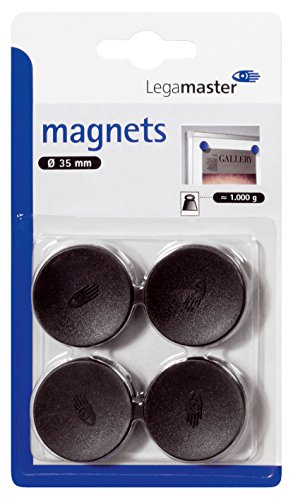 Legamaster Haftmagnete C und C Blister, circa 1000 g, 35 mm, schwarz von Legamaster