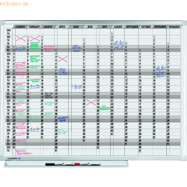 Legamaster Jahresplaner 365 Tage Professional 120x90 von Legamaster
