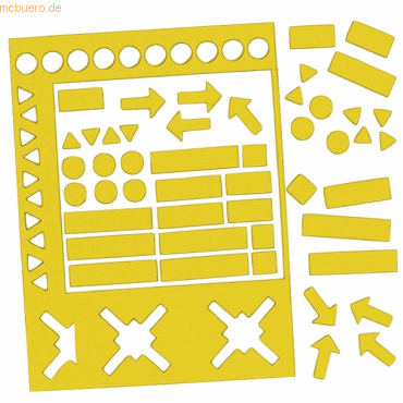 Legamaster Magnetsymbole 20mm Set mit 30 Symbolen gelb von Legamaster