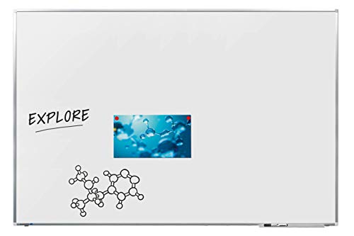 Legamaster Premium Plus Whiteboard – weiß – 100 x 150 cm - Magnettafel aus emailliertem Stahl inklusive Wandhalterung und Whiteboardmarker - trocken abwischbar von Legamaster