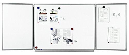 Legamaster Professional Klapptafel - weiß - 100 x (200-400) cm - Whiteboard mit fünf aufklappbaren Schreibflächen - bakterienresistent, magnetisch und beschreibbar - inkl. Zubehör von Legamaster