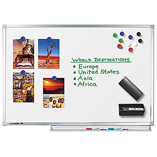 Legamaster Professional Whiteboard – weiß – 120 x 240 cm - Magnettafel aus emailliertem Stahl inklusive Wandhalterung und Whiteboardmarker - trocken abwischbar von Legamaster