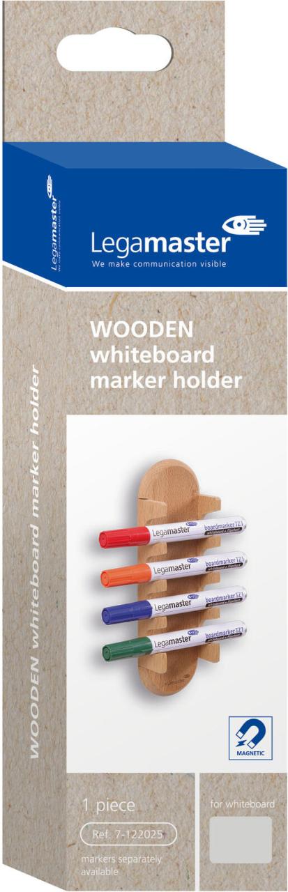 Legamaster Stiftehalter Wooden Whiteboard-Markerhalter 6,2 x 3,9 x 24,0 cm Braun von Legamaster