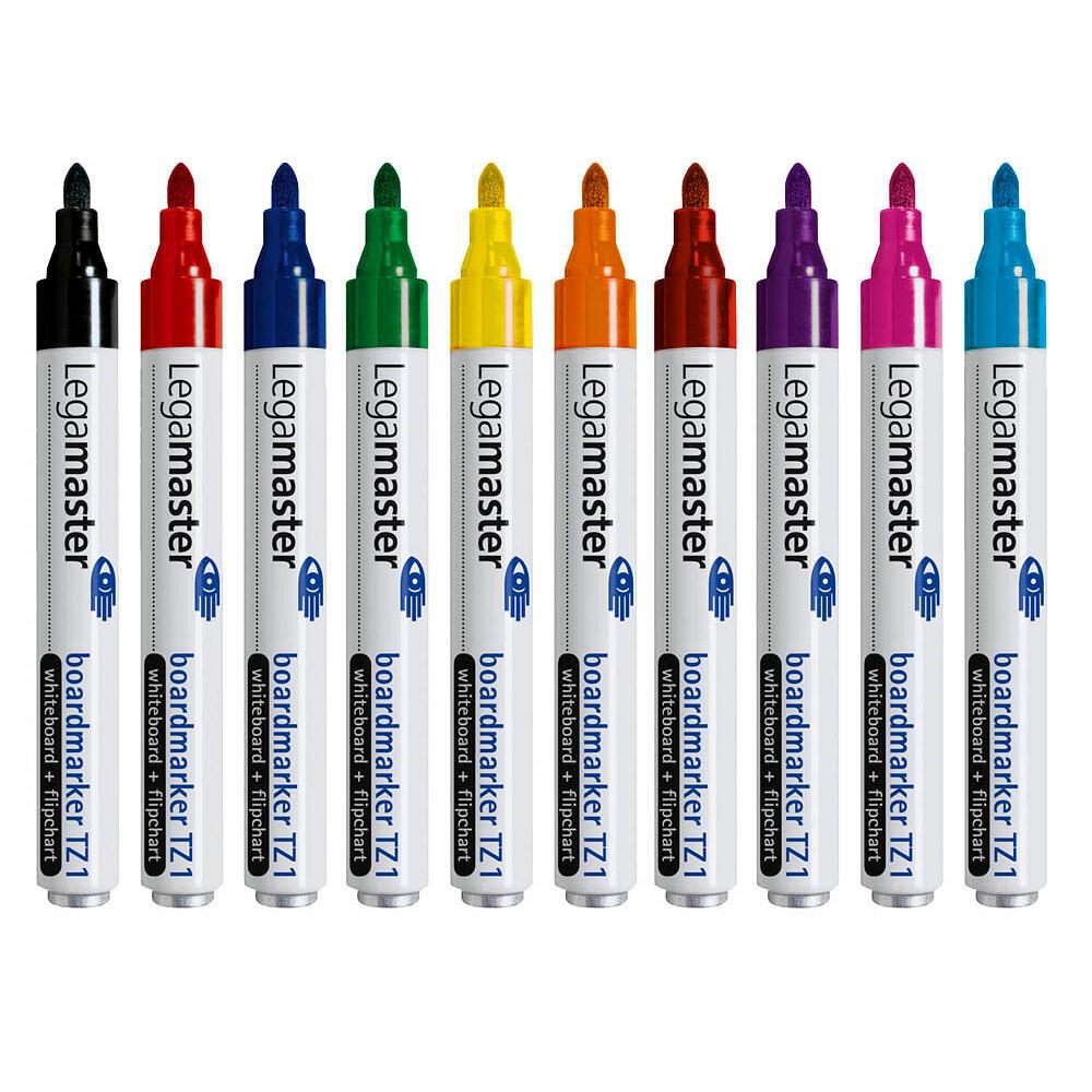 Legamaster TZ 1 Whiteboard-Marker farbsortiert 1,5 - 3,0 mm - 10 Stück von Legamaster