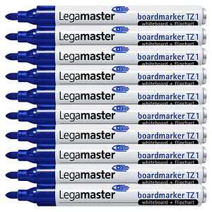 Legamaster TZ 1 Whiteboard- und Flipchart-Marker blau 1,5 - 3,0 mm, 10 St. von Legamaster