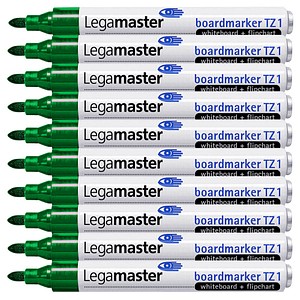 Legamaster TZ 1 Whiteboard- und Flipchart-Marker grün 1,5 - 3,0 mm, 10 St. von Legamaster