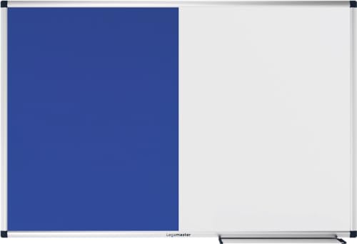 Legamaster UNITE Kombiboard - 60x90cm - blau – Whiteboard-Korkkombination – Whiteboard magnetisch und beschreibbar – Korktafel zum anpinnen von Bildern und Plänen aus 100% Naturkork von Legamaster