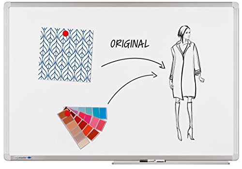 Legamaster Universal Plus Whiteboard – weiß – 120 x 180 cm - Magnettafel aus emailliertem Stahl inklusive Wandhalterung und Whiteboardmarker - trocken abwischbar von Legamaster