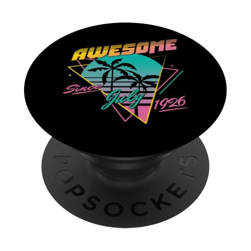 Awesome Since July 1926 PopSockets Klebender PopGrip Awesome Since July 1926 PopSockets Klebender PopGrip von Legend Since Birthday Retro Palm