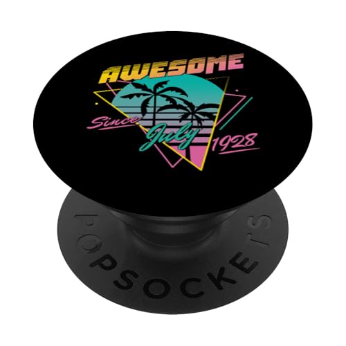 Awesome Since July 1928 PopSockets Klebender PopGrip Awesome Since July 1928 PopSockets Klebender PopGrip von Legend Since Birthday Retro Palm
