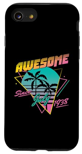 Awesome Since July 1938 Hülle für iPhone SE (2020) / 7 / 8 von Legend Since Birthday Retro Palm