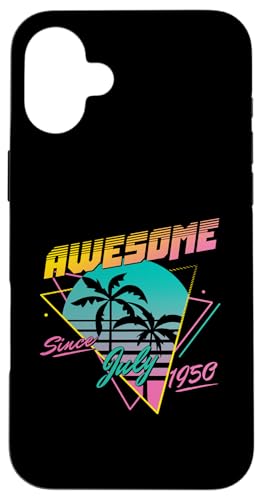 Awesome Since July 1950 Hülle für iPhone 16 Plus von Legend Since Birthday Retro Palm