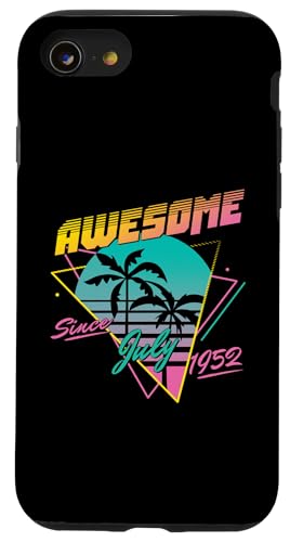Awesome Since July 1952 Hülle für iPhone SE (2020) / 7 / 8 von Legend Since Birthday Retro Palm