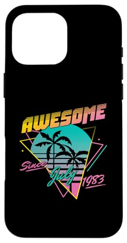 Awesome Since July 1983 Hülle für iPhone 16 Pro Max von Legend Since Birthday Retro Palm