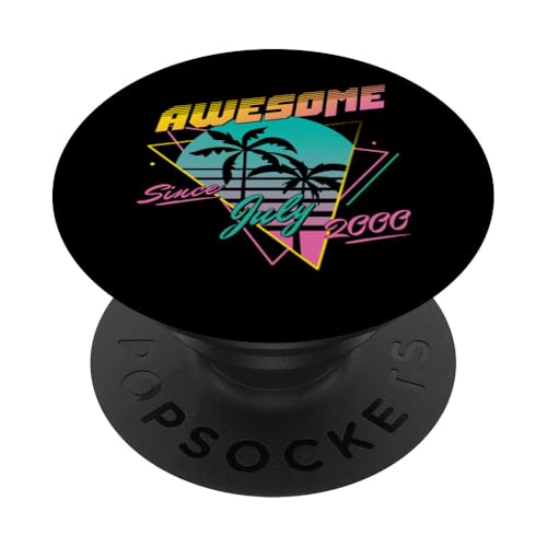 Awesome Since July 2000 PopSockets Klebender PopGrip Awesome Since July 2000 PopSockets Klebender PopGrip von Legend Since Birthday Retro Palm