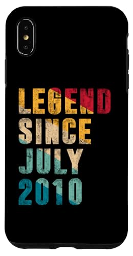 15 Jahre alte Legende seit Juli 2010 Vintage 15. Geburtstag Hülle für iPhone XS Max von Legend Since Retro Vintage Birthday Gifts By Mj
