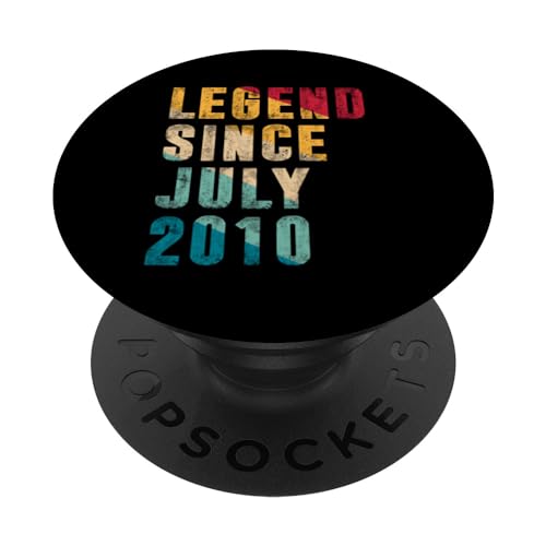 15 Jahre alte Legende seit Juli 2010 Vintage 15. Geburtstag PopSockets Klebender PopGrip von Legend Since Retro Vintage Birthday Gifts By Mj