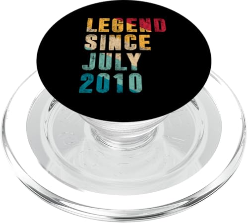 15 Years Old Legend Since Juli 2014 Vintage 15th Birthday PopSockets PopGrip für MagSafe von Legend Since Retro Vintage Birthday Gifts By Mj