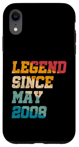 17 Jahre alte Legende seit Mai 2008, 17. Geburtstag von Vintage Hülle für iPhone XR von Legend Since Retro Vintage Birthday Gifts By Mj