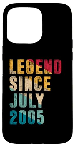 20 Years Old Legend Since Juli 2005 Vintage 20th Birthday Hülle für iPhone 15 Pro Max 20 Years Old Legend Since Juli 2005 Vintage 20th Birthday Hülle für iPhone 15 Pro Max von Legend Since Retro Vintage Birthday Gifts By Mj