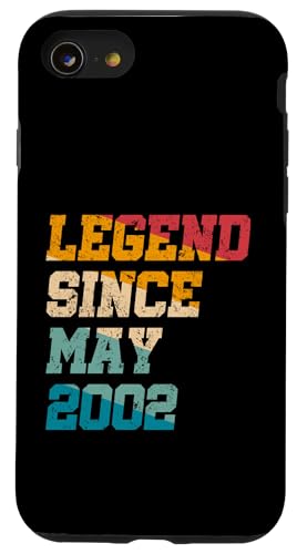 23 Jahre alte Legende seit Mai 2002, 23. Geburtstag von Vintage Hülle für iPhone SE (2020) / 7 / 8 von Legend Since Retro Vintage Birthday Gifts By Mj