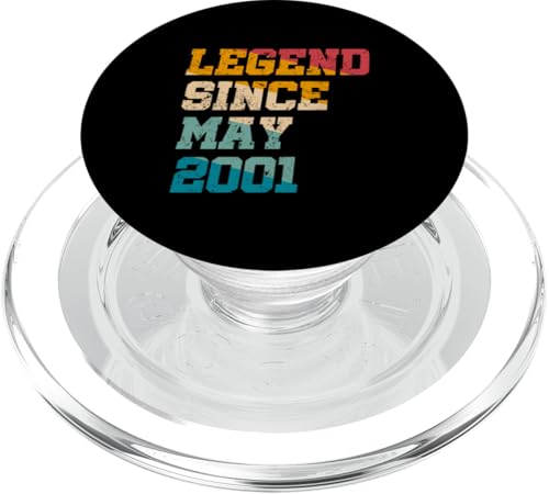 24 Jahre alte Legende seit Mai 2001, 24. Geburtstag von Vintage PopSockets PopGrip für MagSafe von Legend Since Retro Vintage Birthday Gifts By Mj