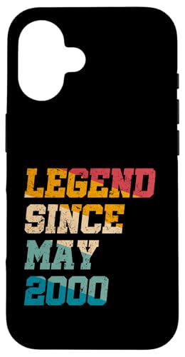 25 Jahre alte Legende seit Mai 2000, 25. Geburtstag von Vintage Hülle für iPhone 16 von Legend Since Retro Vintage Birthday Gifts By Mj
