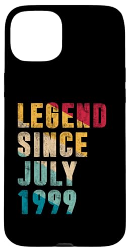 26 Years Old Legend Since Juli 1999 Vintage 26th Birthday Hülle für iPhone 15 Plus 26 Years Old Legend Since Juli 1999 Vintage 26th Birthday Hülle für iPhone 15 Plus von Legend Since Retro Vintage Birthday Gifts By Mj