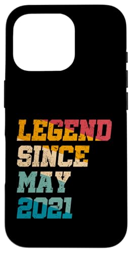 4 Jahre alte Geschenke Legende seit Mai 2021 Vintage 4. Geburtstag Hülle für iPhone 16 Pro von Legend Since Retro Vintage Birthday Gifts By Mj