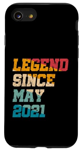 4 Jahre alte Geschenke Legende seit Mai 2021 Vintage 4. Geburtstag Hülle für iPhone SE (2020) / 7 / 8 von Legend Since Retro Vintage Birthday Gifts By Mj
