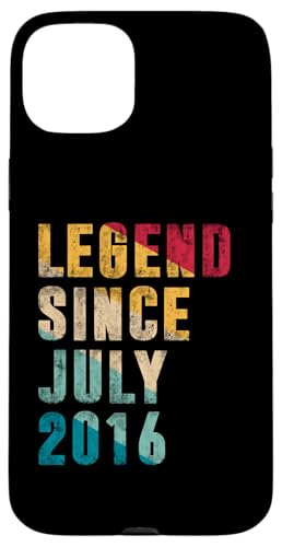 9 Years Old Gift Legend Since Juli 2016 Vintage 9th Birthday Hülle für iPhone 15 Plus von Legend Since Retro Vintage Birthday Gifts By Mj