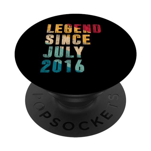 9 Years Old Gift Legend Since Juli 2016 Vintage 9th Birthday PopSockets Klebender PopGrip von Legend Since Retro Vintage Birthday Gifts By Mj