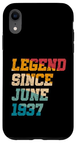 Legend Since June 1937 Lustiges 88-jähriges Retro-Alter zum 88. Geburtstag Hülle für iPhone XR Legend Since June 1937 Lustiges 88-jähriges Retro-Alter zum 88. Geburtstag Hülle für iPhone XR von Legend Since Vintage Anniversary Birthday Gifts Mj
