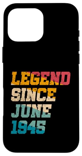 Legend Since June 1945 Lustiges 80jähriges Retro-Alter zum 80. Geburtstag Hülle für iPhone 16 Pro Max Legend Since June 1945 Lustiges 80jähriges Retro-Alter zum 80. Geburtstag Hülle für iPhone 16 Pro Max von Legend Since Vintage Anniversary Birthday Gifts Mj