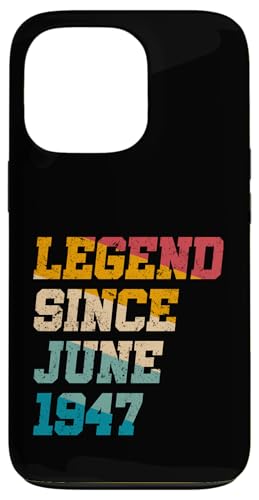 Legend Since June 1947 Lustiger 78. Geburtstag im Retro-Look, 78 Jahre Hülle für iPhone 13 Pro Legend Since June 1947 Lustiger 78. Geburtstag im Retro-Look, 78 Jahre Hülle für iPhone 13 Pro von Legend Since Vintage Anniversary Birthday Gifts Mj