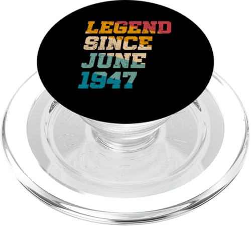 Legend Since June 1947 Lustiger 78. Geburtstag im Retro-Look, 78 Jahre PopSockets PopGrip für MagSafe Legend Since June 1947 Lustiger 78. Geburtstag im Retro-Look, 78 Jahre PopSockets PopGrip für MagSafe von Legend Since Vintage Anniversary Birthday Gifts Mj