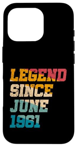 Legend Since June 1961 Lustiges 64jähriges Retro-Alter zum 64. Geburtstag Hülle für iPhone 16 Pro Legend Since June 1961 Lustiges 64jähriges Retro-Alter zum 64. Geburtstag Hülle für iPhone 16 Pro von Legend Since Vintage Anniversary Birthday Gifts Mj
