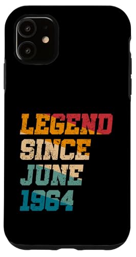Legend Since June 1964 Lustiges 61-jähriges Retro-Alter zum 61. Geburtstag Hülle für iPhone 11 Legend Since June 1964 Lustiges 61-jähriges Retro-Alter zum 61. Geburtstag Hülle für iPhone 11 von Legend Since Vintage Anniversary Birthday Gifts Mj