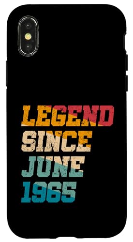 Legend Since June 1965 Lustiges 60-jähriges Retro-Alter zum 60. Geburtstag Hülle für iPhone X/XS Legend Since June 1965 Lustiges 60-jähriges Retro-Alter zum 60. Geburtstag Hülle für iPhone X/XS von Legend Since Vintage Anniversary Birthday Gifts Mj