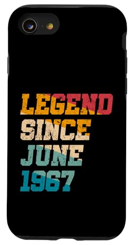 Legend Since June 1967 Lustiger 58. Geburtstag im Retro-Look, 58 Jahre alt Hülle für iPhone SE (2020) / 7 / 8 von Legend Since Vintage Anniversary Birthday Gifts Mj