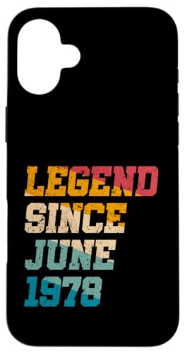 Legend Since June 1971 Lustiges 54-jähriges Retro-Alter zum 54. Geburtstag Hülle für iPhone 16 Plus Legend Since June 1971 Lustiges 54-jähriges Retro-Alter zum 54. Geburtstag Hülle für iPhone 16 Plus von Legend Since Vintage Anniversary Birthday Gifts Mj