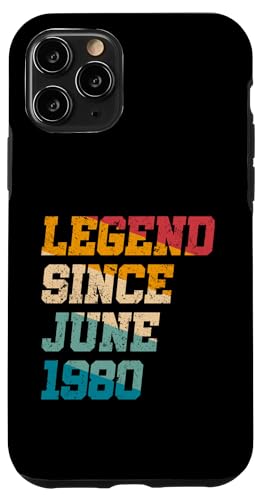 Legend Since June 1980 Lustiges 45jähriges Retro-Alter zum 45. Geburtstag Hülle für iPhone 11 Pro Legend Since June 1980 Lustiges 45jähriges Retro-Alter zum 45. Geburtstag Hülle für iPhone 11 Pro von Legend Since Vintage Anniversary Birthday Gifts Mj