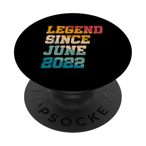 Legend Since June 2022 Lustiger 3. Geburtstag für 3 Jahre im Retro-Look PopSockets Klebender PopGrip Legend Since June 2022 Lustiger 3. Geburtstag für 3 Jahre im Retro-Look PopSockets Klebender PopGrip von Legend Since Vintage Anniversary Birthday Gifts Mj