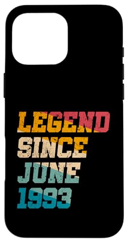 Legend Since Juni 1993 Lustiger 32. Geburtstag im Retro-Look, 32 Jahre Hülle für iPhone 16 Pro Max Legend Since Juni 1993 Lustiger 32. Geburtstag im Retro-Look, 32 Jahre Hülle für iPhone 16 Pro Max von Legend Since Vintage Anniversary Birthday Gifts Mj