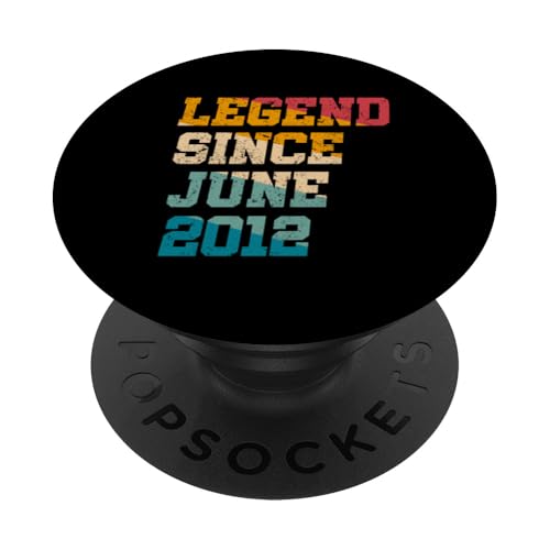 Legend Since Juni 2012 Lustiges 13-jähriges Retro-Alter zum 13. Geburtstag PopSockets Klebender PopGrip Legend Since Juni 2012 Lustiges 13-jähriges Retro-Alter zum 13. Geburtstag PopSockets Klebender PopGrip von Legend Since Vintage Anniversary Birthday Gifts Mj