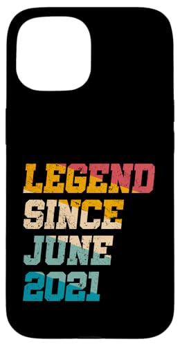 Legend Since Juni 2021 Lustiges 4-jähriges Retro-Alter zum 4. Geburtstag Hülle für iPhone 15 Legend Since Juni 2021 Lustiges 4-jähriges Retro-Alter zum 4. Geburtstag Hülle für iPhone 15 von Legend Since Vintage Anniversary Birthday Gifts Mj