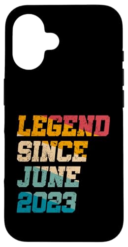Legend Since Juni 2023 Lustiges 2-jähriges Retro-Alter zum 2. Geburtstag Hülle für iPhone 16 Legend Since Juni 2023 Lustiges 2-jähriges Retro-Alter zum 2. Geburtstag Hülle für iPhone 16 von Legend Since Vintage Anniversary Birthday Gifts Mj