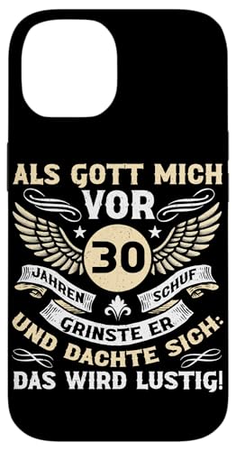 Als Gott Mich Vor 30 Jahren Schuf Grinste Er Lustig Jahrgang Hülle für iPhone 14 Als Gott Mich Vor 30 Jahren Schuf Grinste Er Lustig Jahrgang Hülle für iPhone 14 von Legendäre Geburtstagsjahrgänge seit 30 Jahren